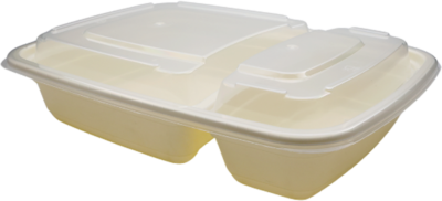 32oz 2 Compartment Rectangular PP Container