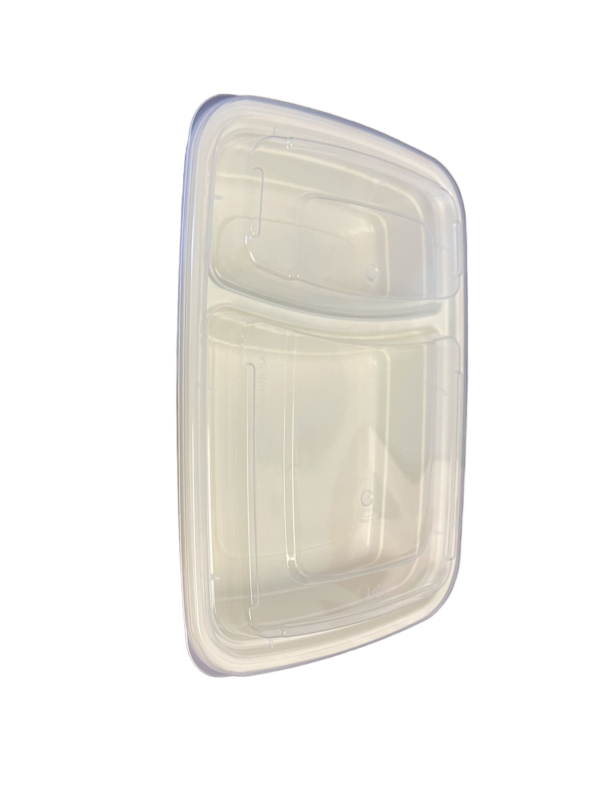 32oz 2 Compartment Rectangular PP Container - Image 2